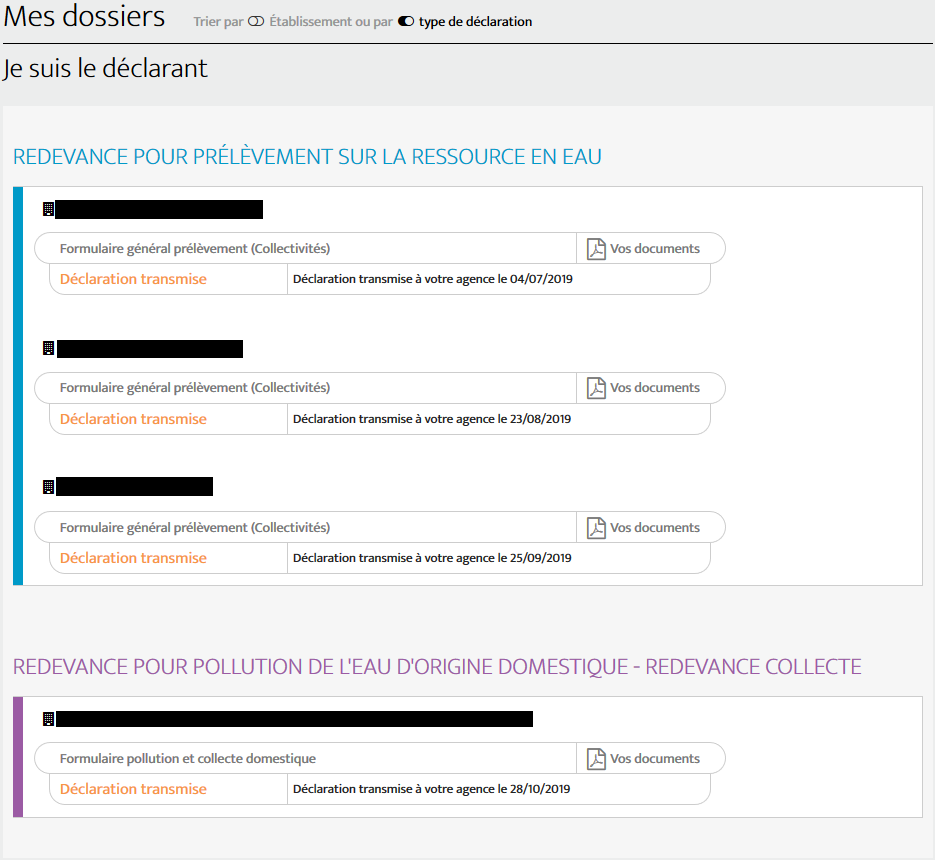Suivi des dossiers de redevances
